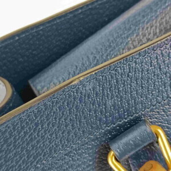 Gucci Diana Tote Bag Royal Blue Leather Shoulder Bag Gold - Picture 6 of 9